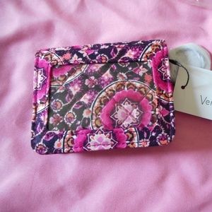 Vera Bradley Pink and Purple ID Keychain
